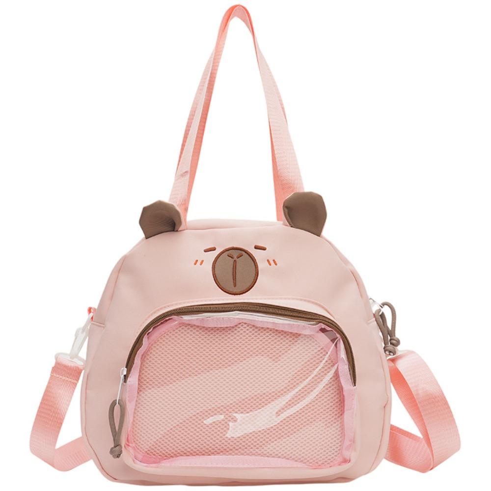 Large Capacity Capybara Shoulder Bag Harajuku Canvas Tote Bag Lovely Transparent Itabag  Shopping