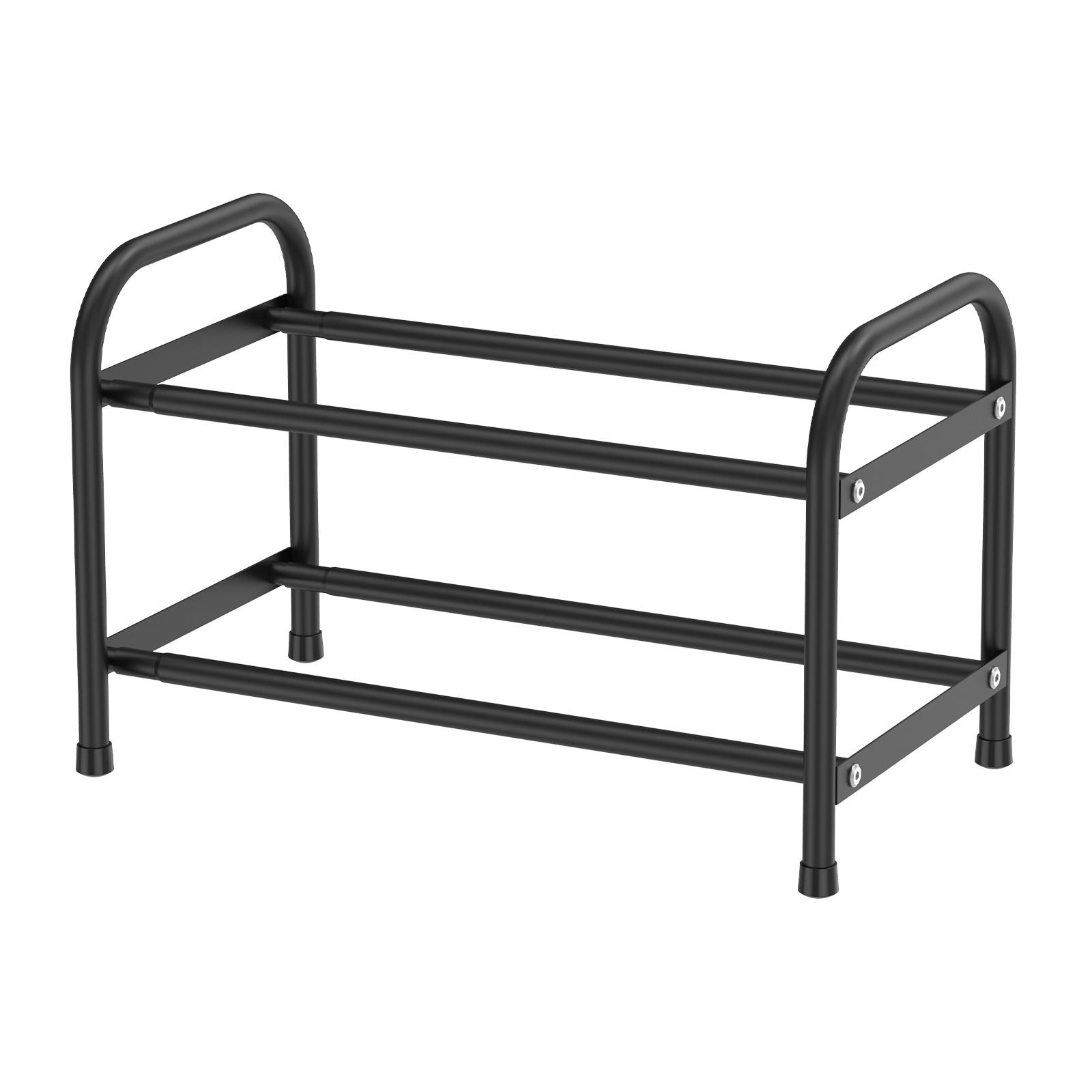 Expandable Metal Shoe Rack Household Multi-storey Telescopic Shoe Storage Shelf for Entryway Hallway Door Space Saving