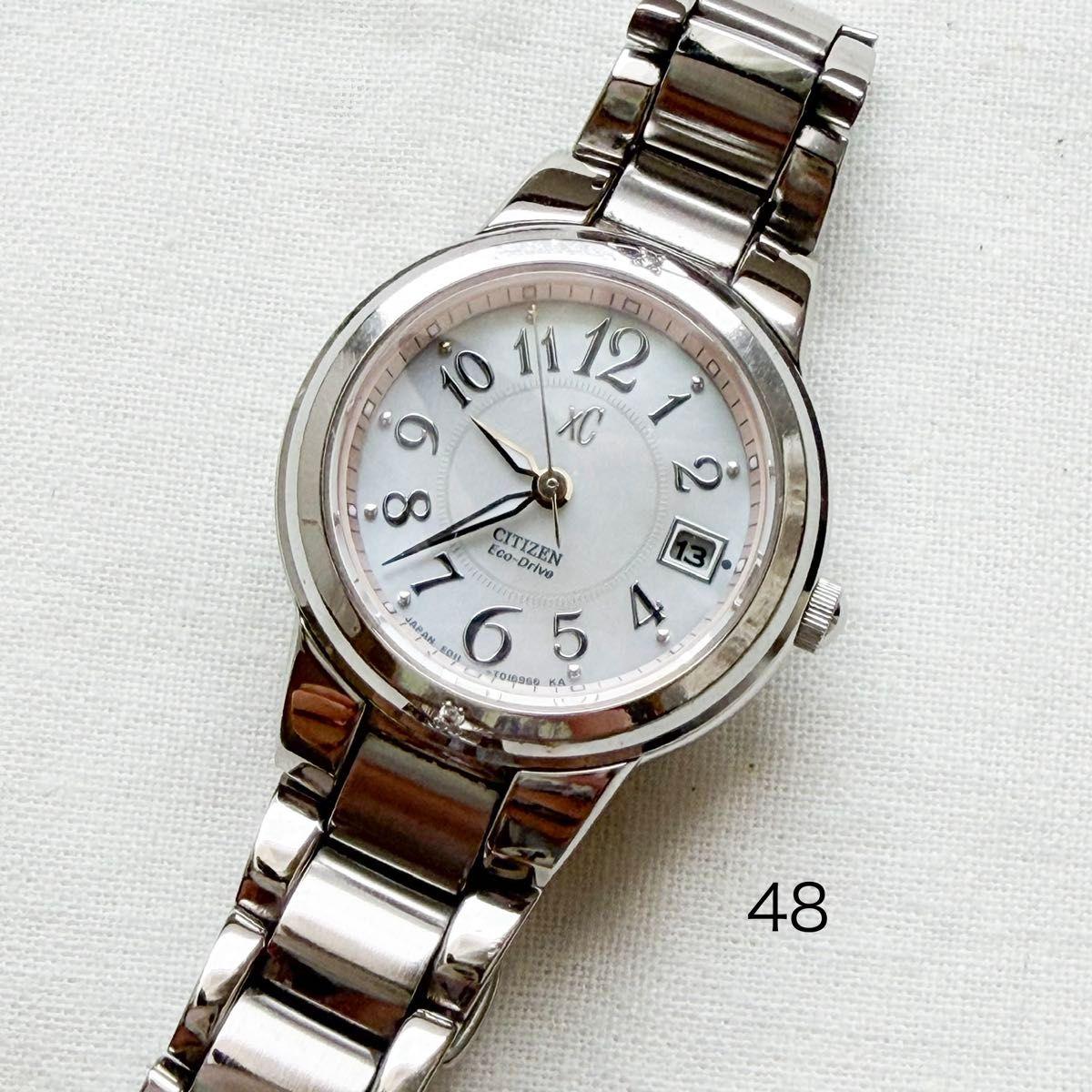 Used [Working Item] Citizen Cross Sea Ladies Watch 48 CITIZEN XC Radio Solar