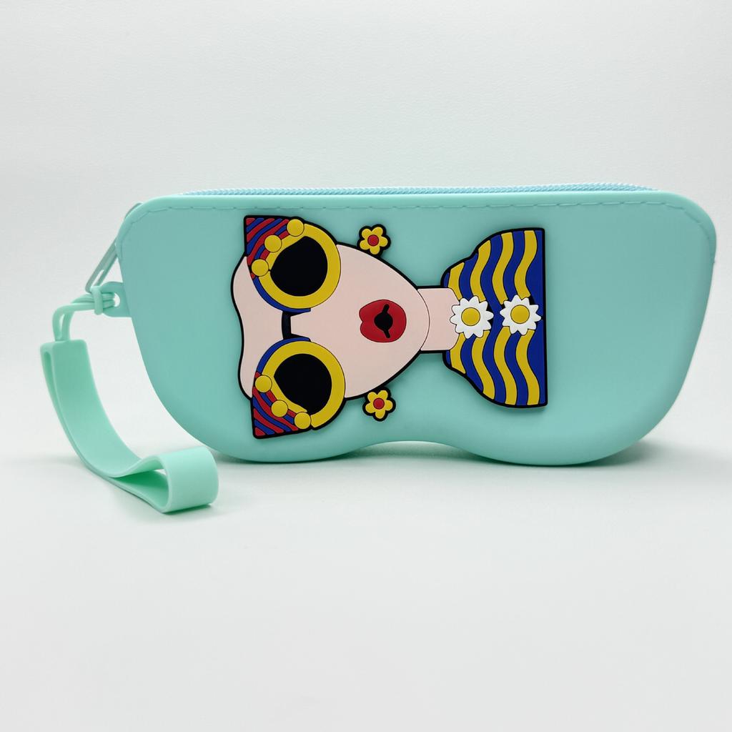 Glasses Case Decorative Eyewear Storage Bag Sunglasses Holder Cartoon-Style Silicone Glasses Bag For Gift Personal Use Daily Use