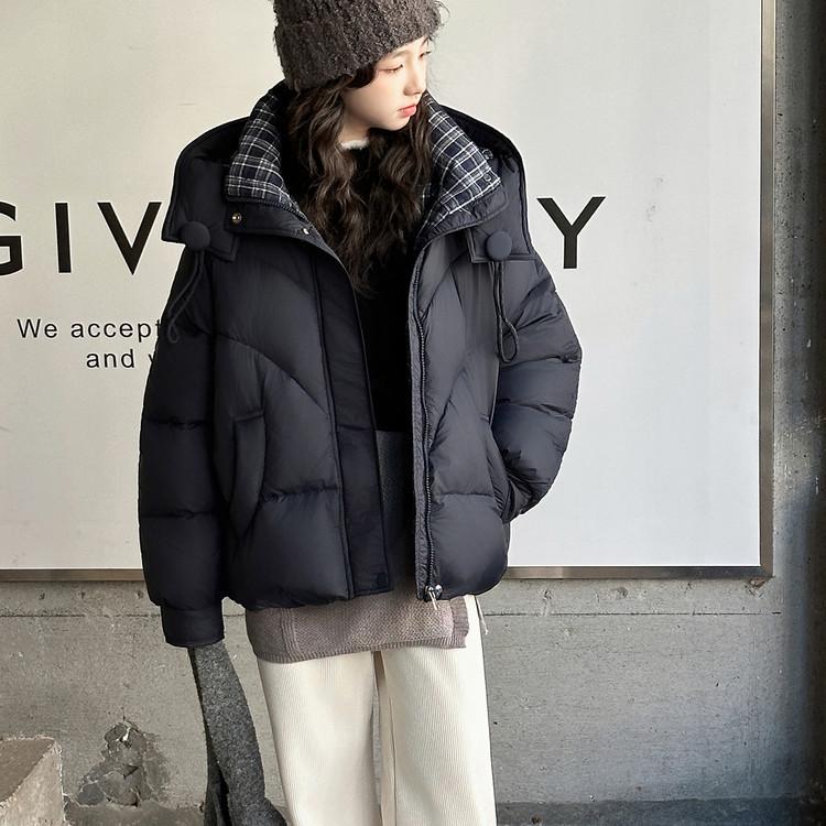 

2025 Girls Winter Fashion Padded Cotton Jacket - Thickened, Stylish Coat for Big Kids 130 cm темно-синього кольору