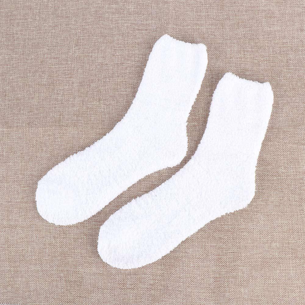 7 Colors Home Warm Men Women Cashmere Fluffy Socks Floor Bed Sleep