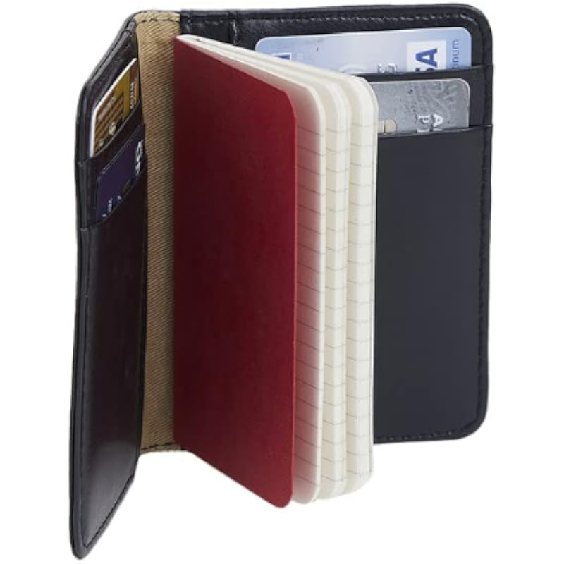 myPAPERCLIP Classic Edition Card Holder Mini Notebook Wallet | 9 Pockets Wallet | Pocket Size Made Of Italian Vegan Leat