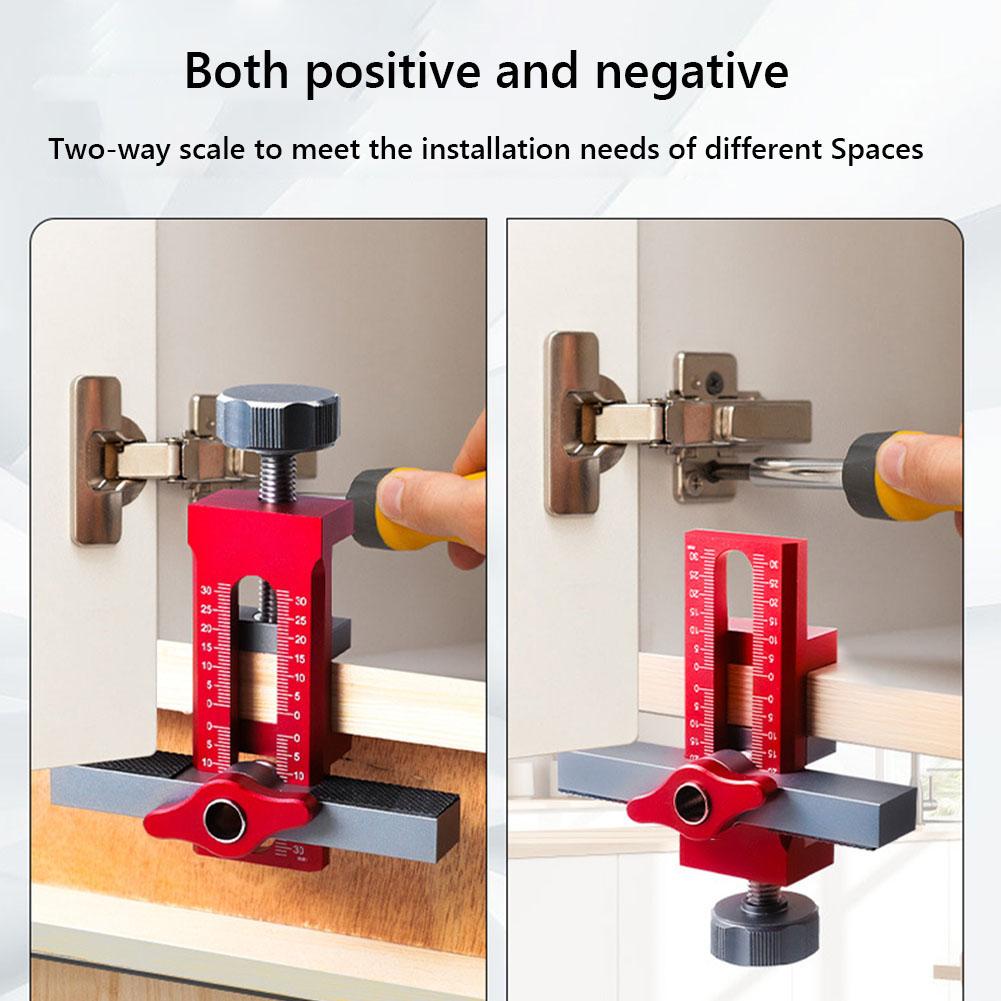 Cabinet Door Quick Leveling Device 2 In 1 Positioning Installation Jig Door Panel Mounting Rebounding Device Drilling Locator