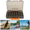 Plastic Double Layer Fishing Tackle Box Bait Lures Compartments Storage Case Fish Accessories