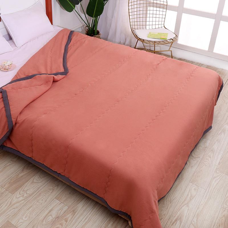 Washable Cotton Summer Quilt for Air Conditioning - Cool, Breathable, Thin Quilt for Kids and Adults