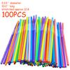 1000-4000Pcs Multicolor Kunststof Straws for Wedding Party Supplies Beverage Kitchen Cocktail Drinking Straws pajitas plastique