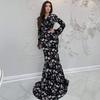 2025 Summer Women's Slimming Long-Sleeve Bodycon Dress - European & American Fashion