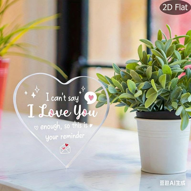 2D Flat, Gifts for Family Friends Wife Husband Acrylic Decoration Sign, Suitable for Wall Decoration, Porch, Room, Villa, Accents Home, Hallway, or Wo