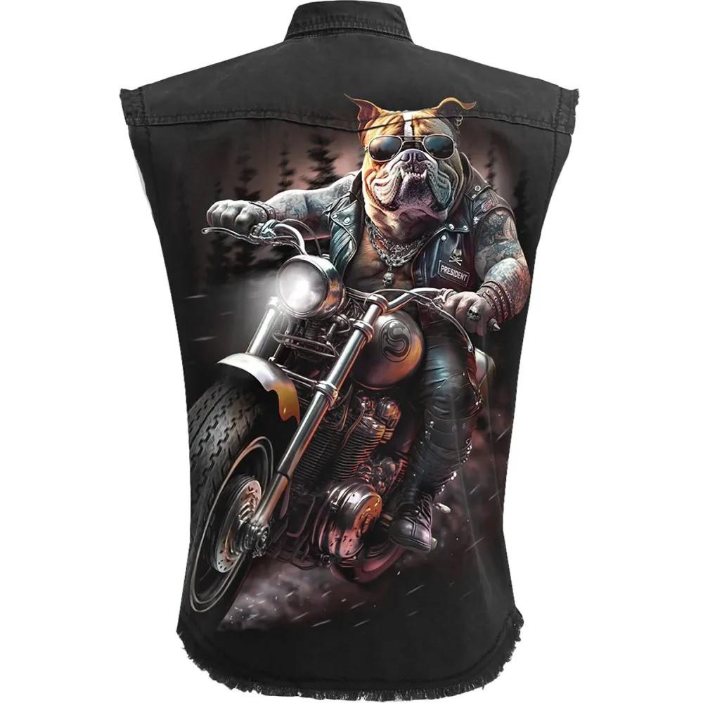 Spiral Direct Unisex-Erwachsene Top Dog Stone Wash Shirt