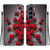 Handmade PU Leather Flip Case for Infinix Hot 50 4G (X6882, X6882B) Anti-Slip Shockproof Cover with Wrist Strap & Heart/Rose Cat Designs