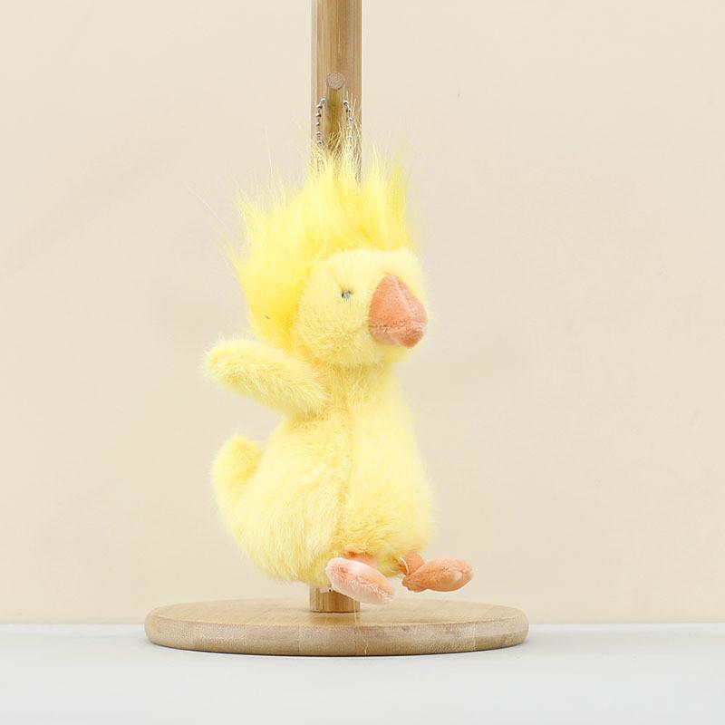 Plushie With Duck Pp Cotton Filling Short Fur Stuffed Doll For Kids Room Decor