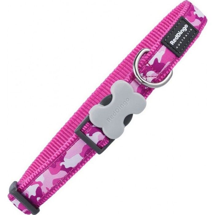 Collier pour Chien - NC - Fuchsia Camouflage - 1,2 X 20-32 Cm - Taille Moyen - Accessoires Animaux