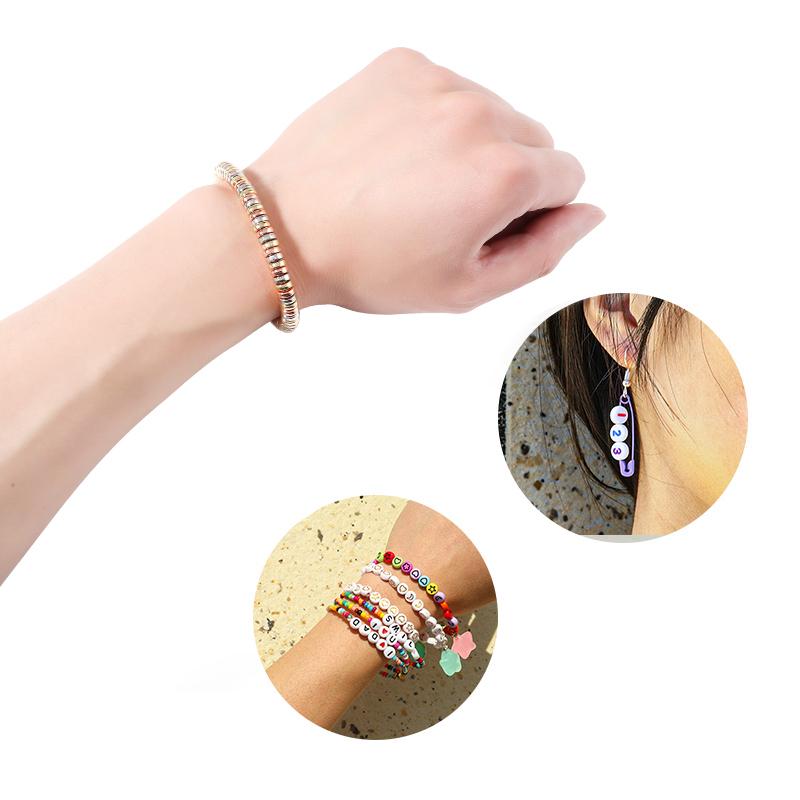 100pcs/Lot CCB Beads KC Gold Sliver Plated Round Flat Wheel Beads Loose Spacers Beads For Jewelry Making DIY Bracelet Necklace