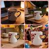 Ceramic Heart Shape Color Change Mug Heat Activated Mug Milk Juice Cup for Women Men Kids Family Workplace Home Dorm