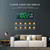 Digital Wall Clock Large Display with Remote Control, Display Digital Clock with Date, Indoor Temp, Brightness Dimmer LED Clock