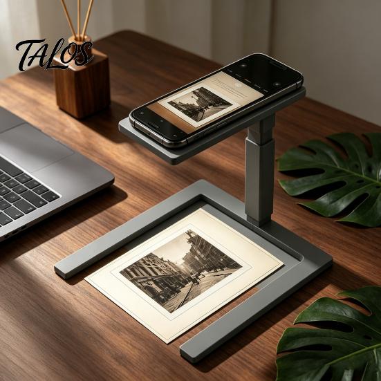 Durable PLA Phone Stand Foldable Mobile Holder, Adjustable Desktop for Cell Phones, Lightweight Desk Holder Portable Cradle Streaming Video