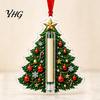 Clear Money Holder Capsule Christmas Cash Gift Ornament, Acrylic Holder, Funny Xmas Tree/Bow/Santa/Bell Shaped Hanging Decoration for Tree,