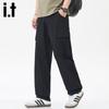 Izzue It Herren Locker Geschnittene Cargohose mit Geradem Bein
