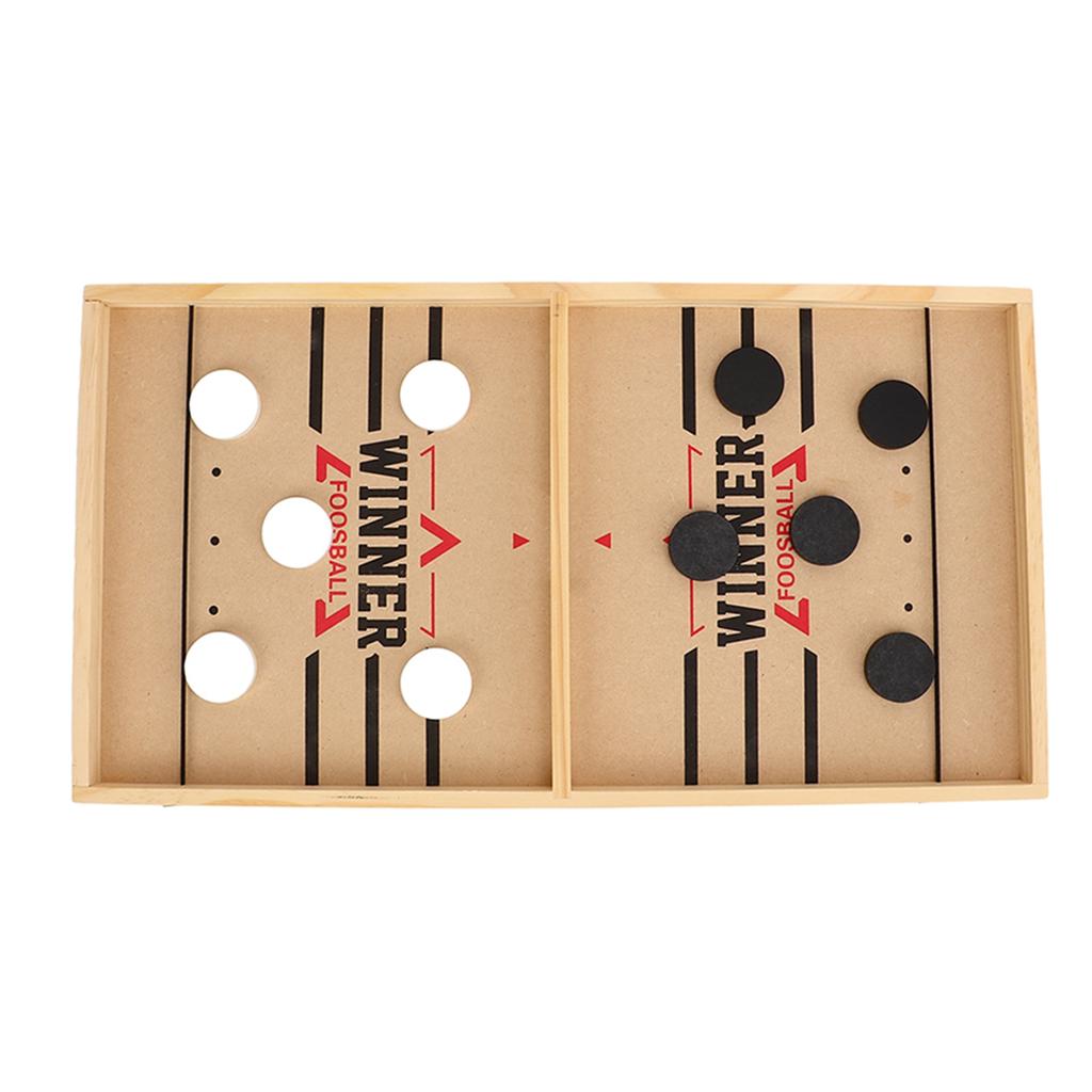 Wooden Hockey Table Game Desktop Battle Family Board Games Toy 2 In 1 for Parent Child Interactive