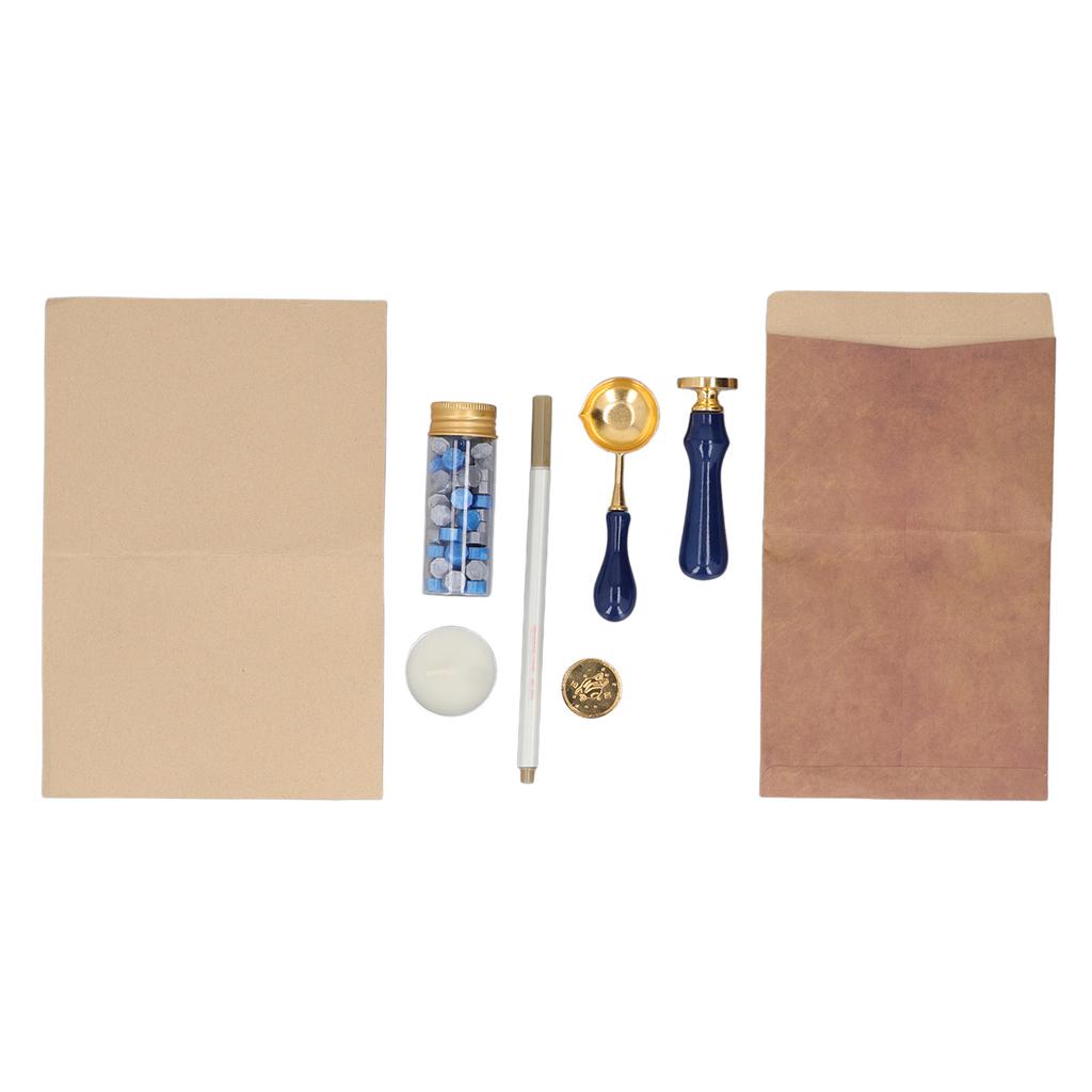 Siegelwachs-Stempel-Set, verträumtes, exquisites Muster, Ersatz-Siegelwachs-Buchstaben-Set mit Wachsperlen