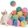 6/10 Stück Katzenballspielzeug, Interaktives Jagen für Haustiere, Weich, Sprungkraft, Leise, Langlebig, Bissfest, Gummibälle für Alle Rassen Größen