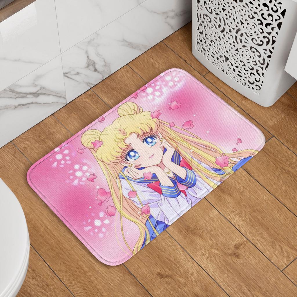 Sailors Moons Cute Cartoon Doormat Anti-Slip Entrance Welcome Kitchen Bathroom Floor Door Mat Toilet Living Room Carpet Rug