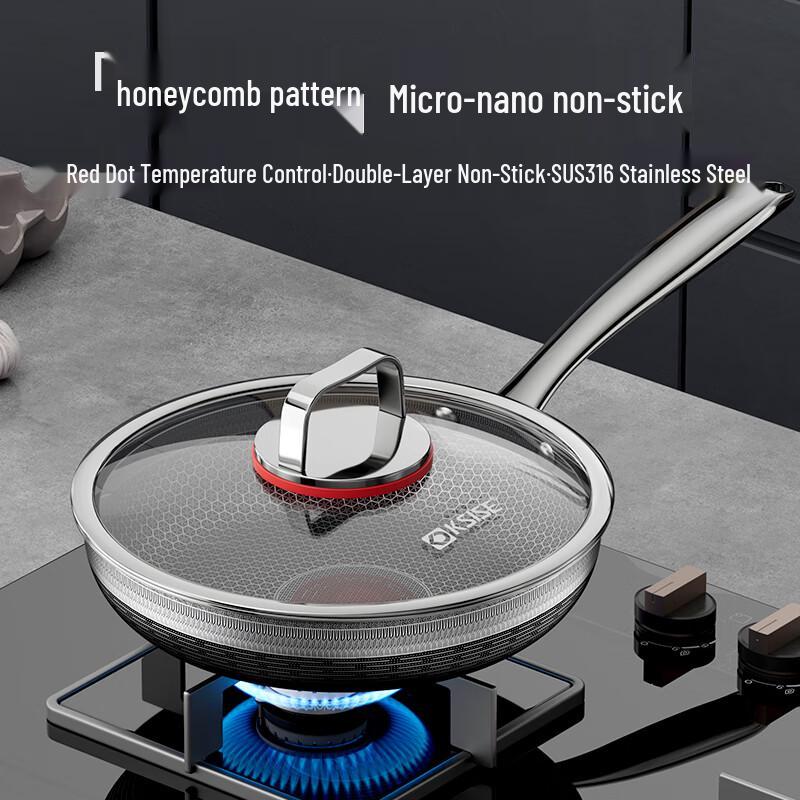 KSISE Gold Platinum 316 Non-stick Frying Pan