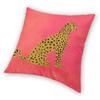 Chinoiserie Leopard Sitzt Hübsch Quadratische Kissenhülle Polyester Leinen Samt Kreativ Reißverschluss Dekorative Zierkissenhülle Heimbezug