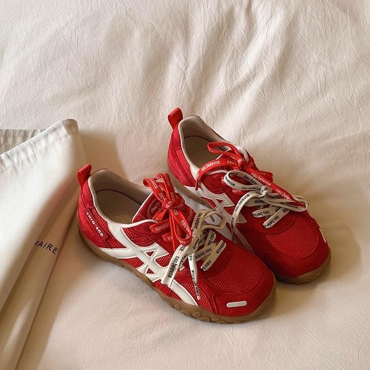 2025 Summer New Mesh Breathable Thick-soled Dad Shoes Women's Soft-soled Inner Height Increase Versatile Casual Sports Forrest Gump Shoes