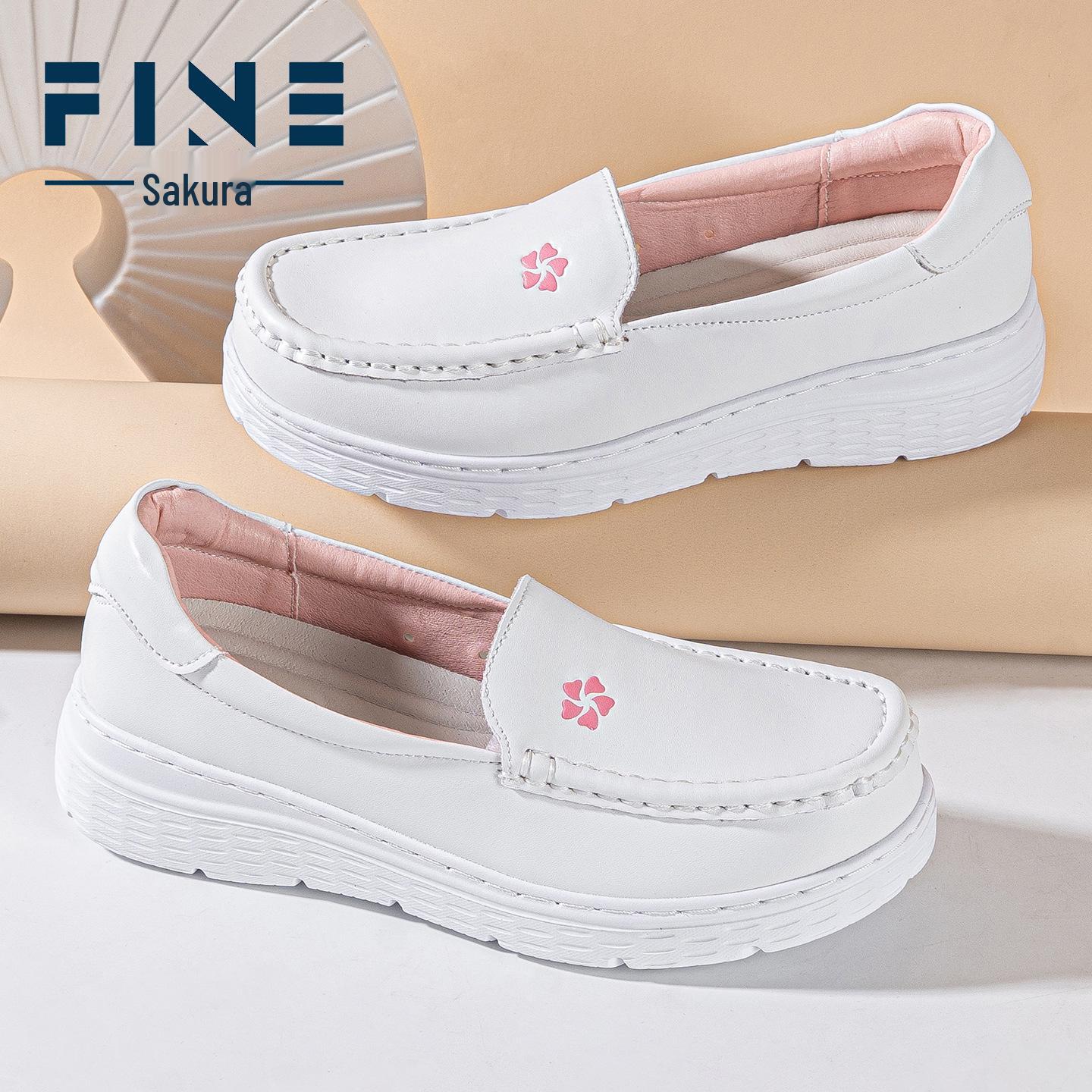 Women s Four-Season Nurse Shoes: High-Quality Cowhide, Soft Sole, Breathable, Comfortable, Non-Tiring Work Shoes 39