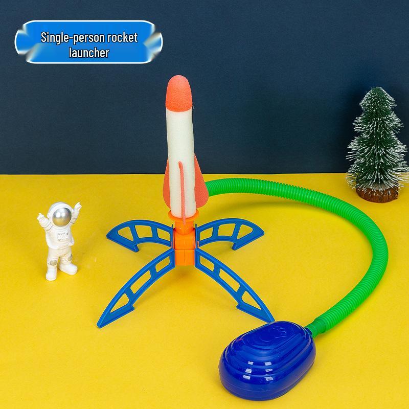 Luminous Ejection Foot-Powered Rocket Launcher Toy for Kids