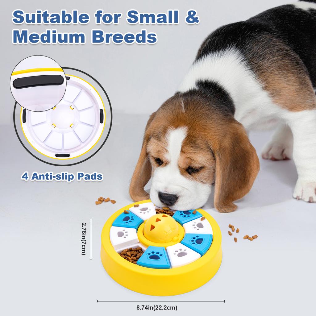 Dogs Toys Slow Feeder Food Dispenser NonSlip Bowl Interactive Increase Puppy IQ Slowly Eating Pet Puzzle Cat Training