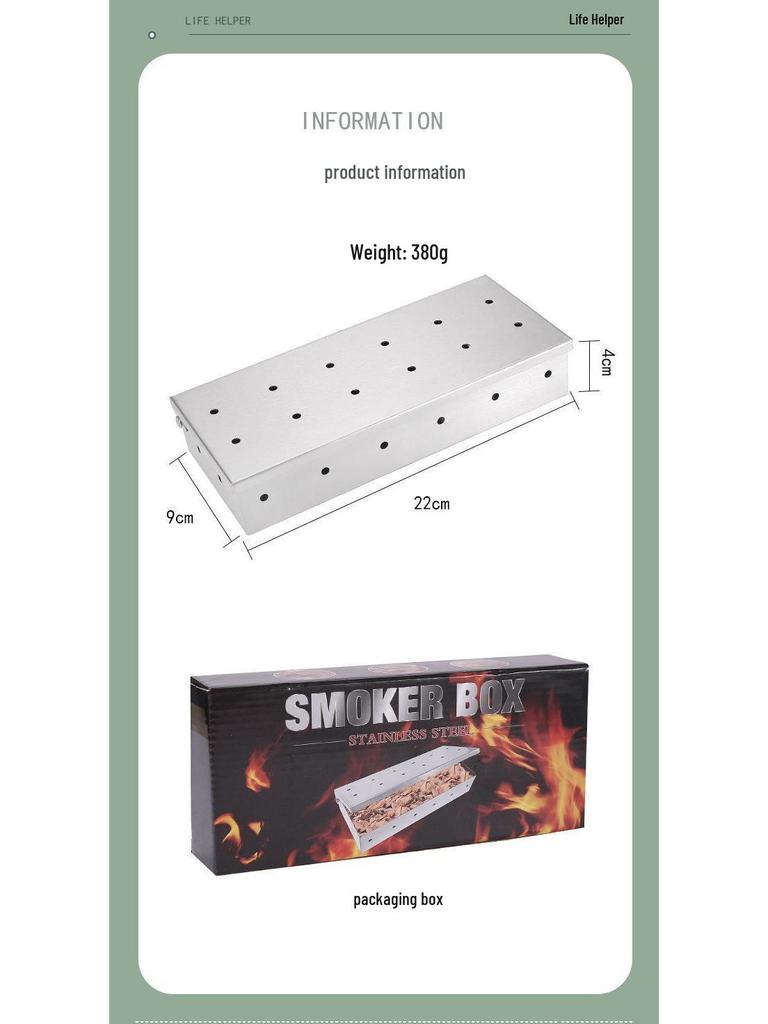 Outdoor Steak Räucherbox aus Edelstahl für Holzkohlegrillen