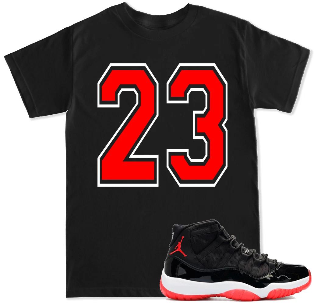 XI 23 Red T Shirt to match with Air Js XI 11 Varsity Red Bred Black shoes 3XL