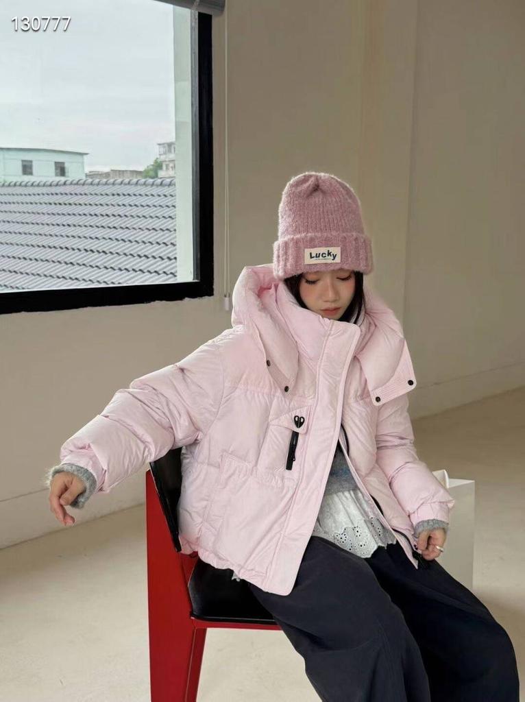 Dopamine small scissors small man hooded down jacket women's winter new loose age-reducing bread jacket