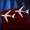 1 2Pcs Fashion Aircraft Brooch Pins for Men Cool Airplane Suit Corsage Gift for   Enthusiast Daily Wear