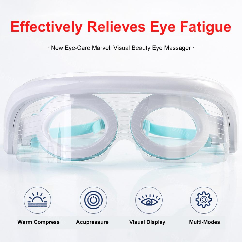 Rot Blau Licht Augenmassagegerät Kneten Akupunkturpunkte Vibrierendes Augenmassagegerät Heiße Kompresse Lindert Müdigkeit Trockene Augen SPA Schutz