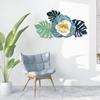 Charming Blue Iron Flower Decor Creative Wall Hanging. A delightful metal decoration for bedroom and living room the background.