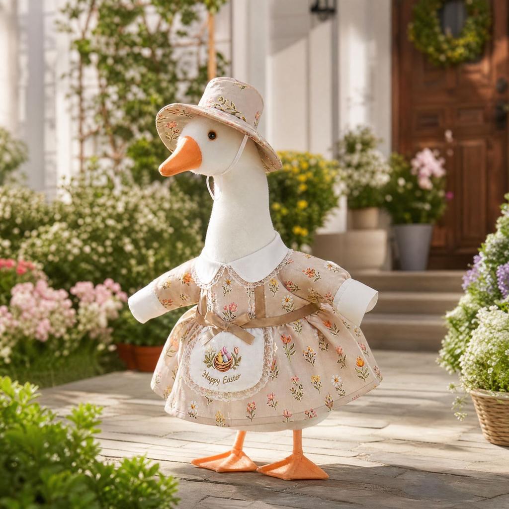 Easter Porch with Floral Skirt, 23 Inch Statue for Outdoor Yard Decor