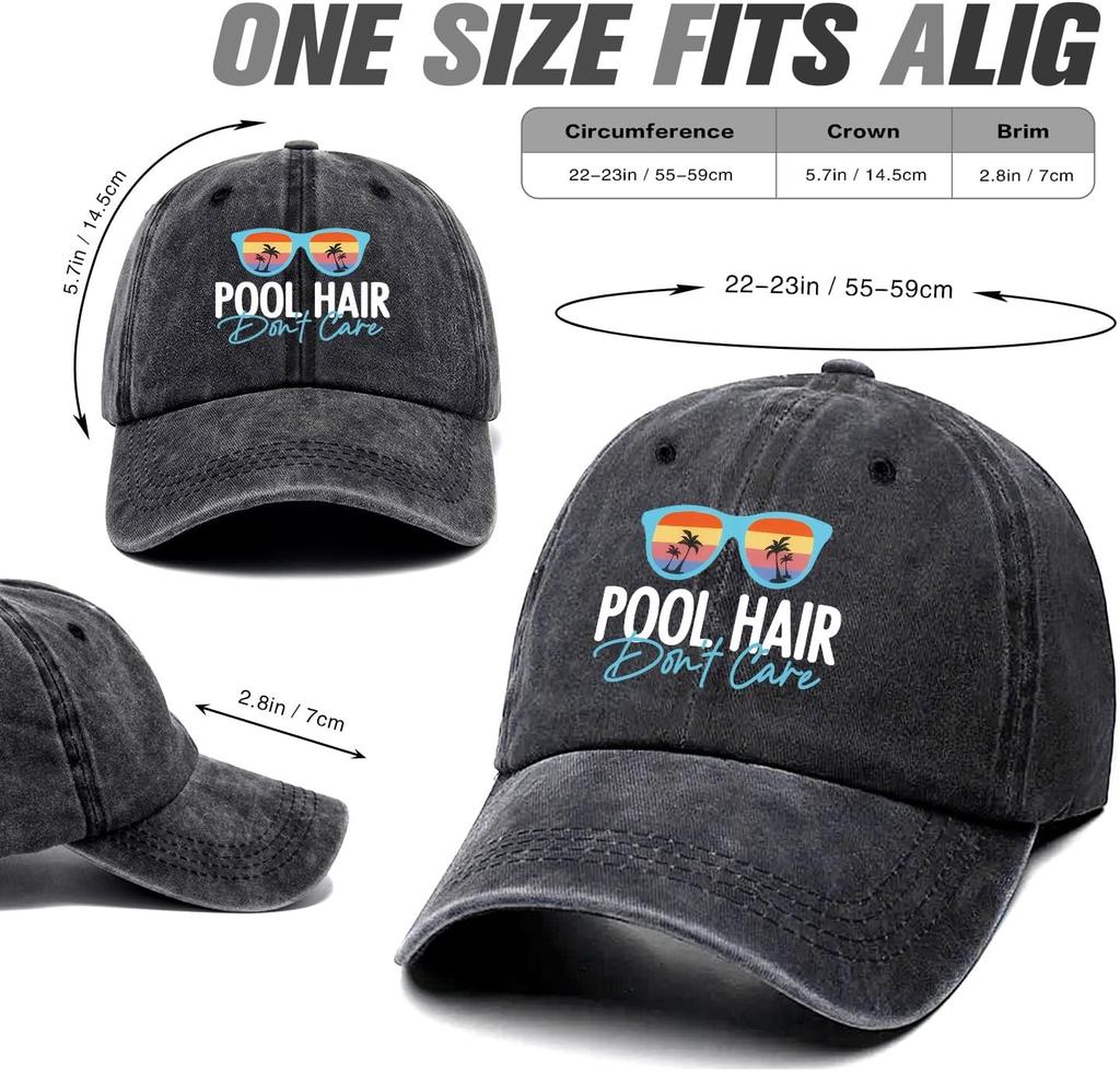 Pool Haare Egal Sonnenbrille Baseballkappe Gewaschene Baumwolle Unisex Verstellbar Outdoor Sonnenhut