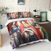 Anime Naruto Microfibre Bedding Sets, Children's Birthday Gift with Zip Room Decor for Teenagers Adulte 3-Piece Duvet Cover