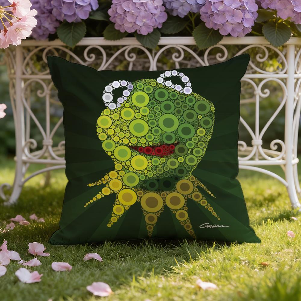 Funny K-Kermit the Frog Cushion Cover Home & Car Dual-Scene Pillow Cover: Reversible for Premium Comfort