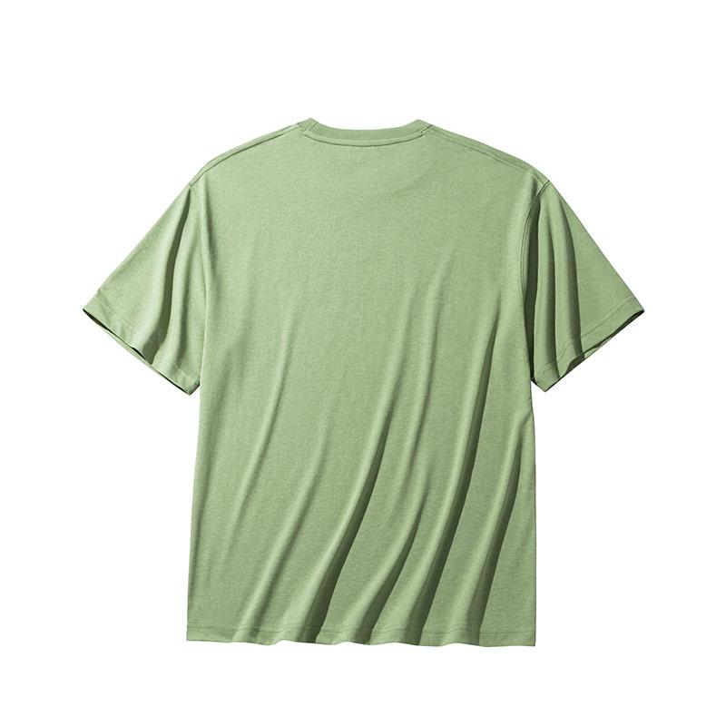Anta Lifestyle Series Retro Casual Loose Fit Round Neck Short Sleeve T-Shirt Men Tops Gray Green 152438110-3