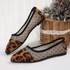 Fashion Soft and Comfortable Women's Flat Shoes Classic Pointed Toe Ladies Leopard Print Shoes Women Work Shoes Comfortable for Work