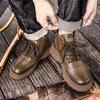 Men's autumn/winter boots High quality luxury minimalist style Work and office Outdoor fashion high top leather shoes