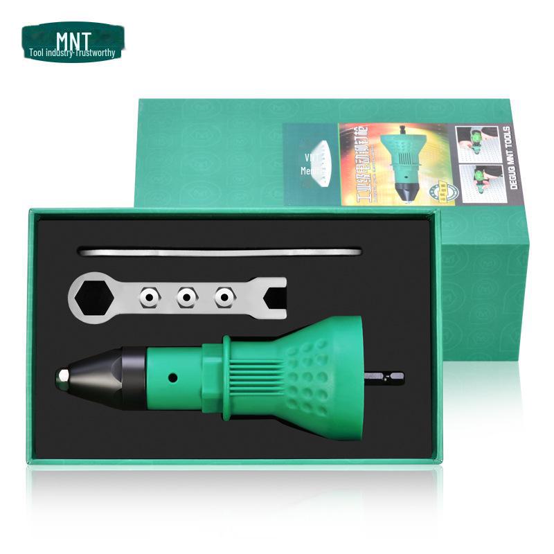 Portable Electric Rivet Gun with 2.4-4.8mm Core-Pulling Rivet Conversion Head - Hardware Tool Accessory
