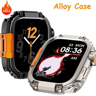 Luxury Alloy Watch Case for Apple Watch Series11 10 46mm Metal+PC Frame Protection Shell Cover For Iwatch 11 10 46MM Accessories