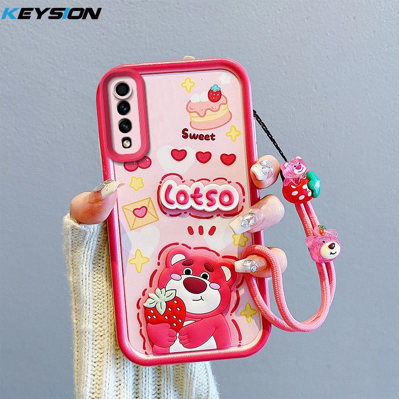 

KEYSION Противоударный чехол для Samsung A50 A50S со шнурком, мягкий силиконовый чехол с милой 3D-мультяшной куклой для телефона Galaxy A30S A50 for Samsung A30S