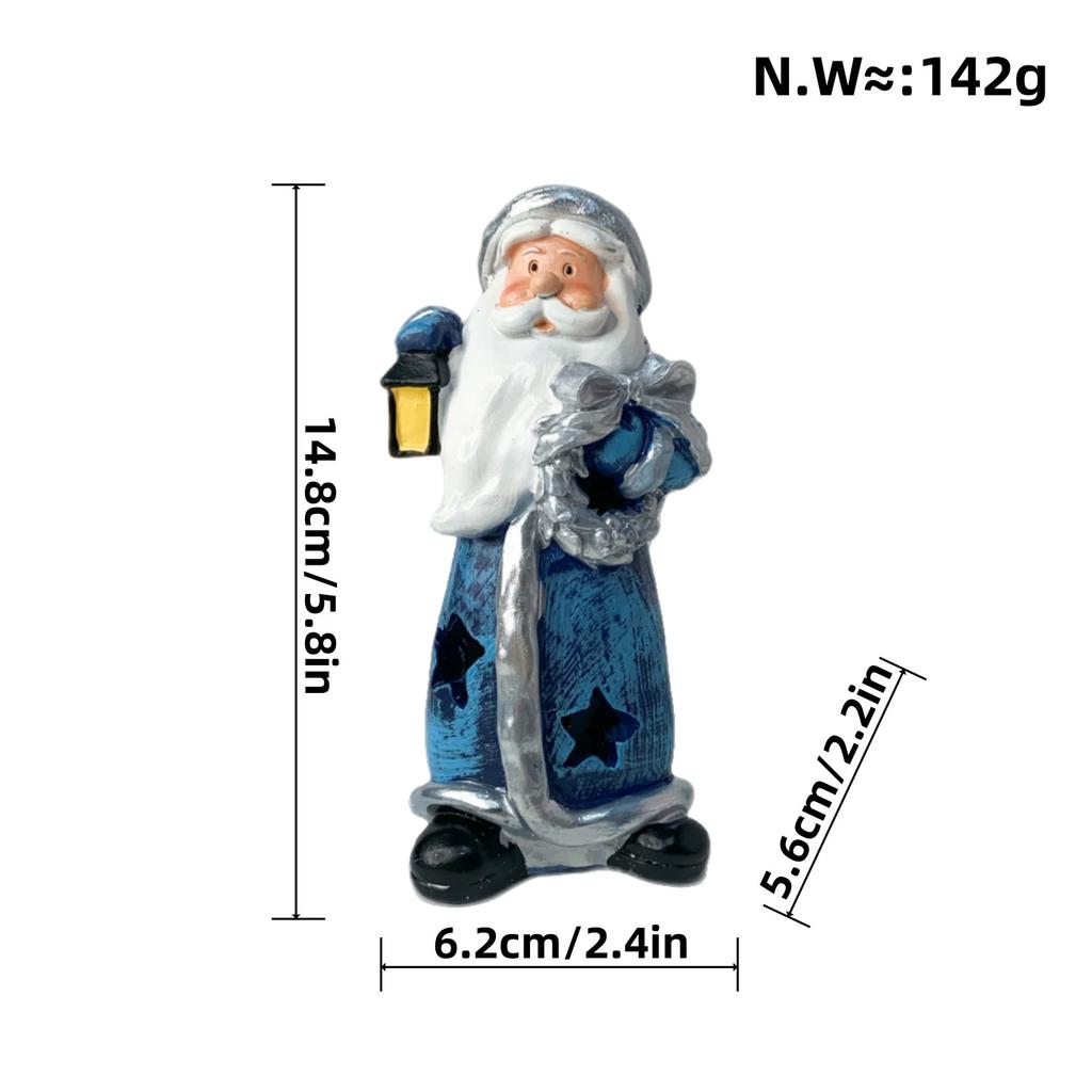 New Night Lights Santa Claus Ornaments Resin Crafts Creative Home Desktop Decoration Gift